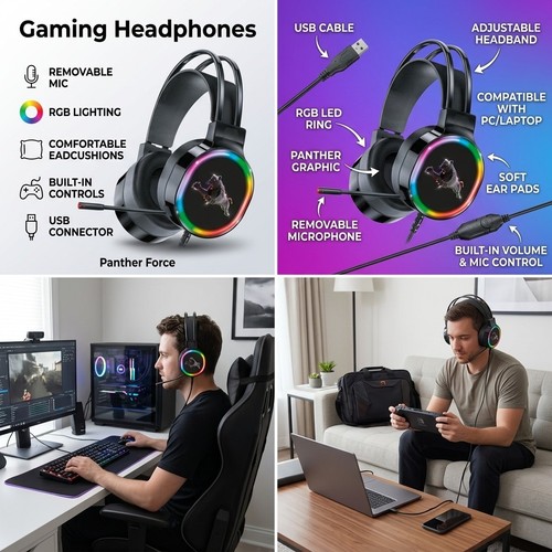 New usb gaming headset for - new, pc